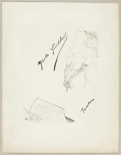 Yvette Guilbert by Henri de Toulouse-Lautrec, print, 1898