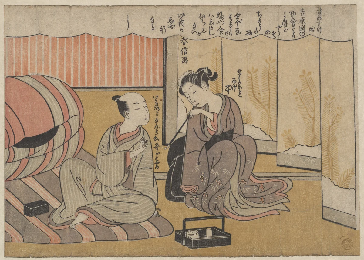 The Art of Conversation by Suzuki Harunobu (鈴木春信), print, 1725-1770