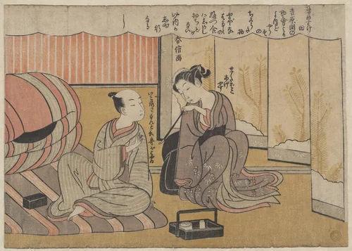 The Art of Conversation by Suzuki Harunobu (鈴木春信), print, 1725-1770