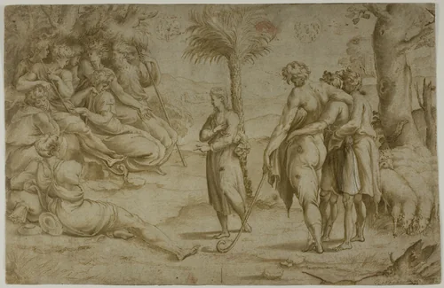 Joseph Explaining His Dreams to His Brothers by Raffaello Sanzio, drawing, 1527-1565