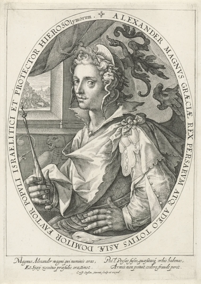 De held Alexander de Grote by Unknown, print, 1574-1637