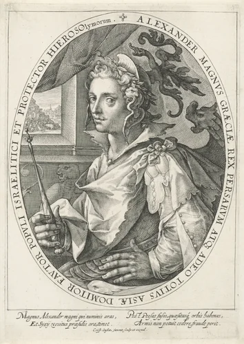 De held Alexander de Grote by Unknown, print, 1574-1637