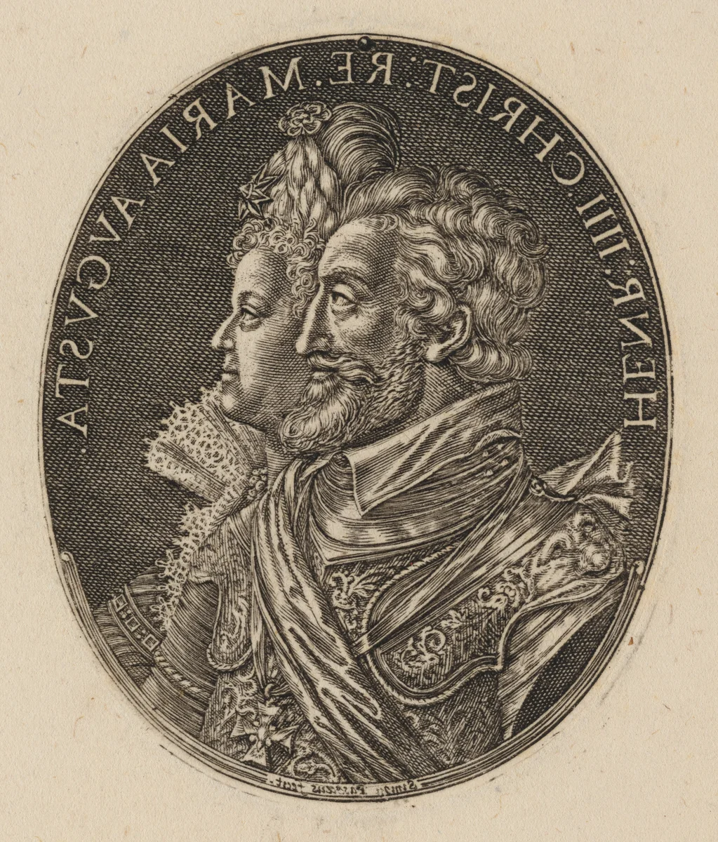 Henry IV and Maria de Medici [right half] by Simon van de Passe, print, 1595-1647