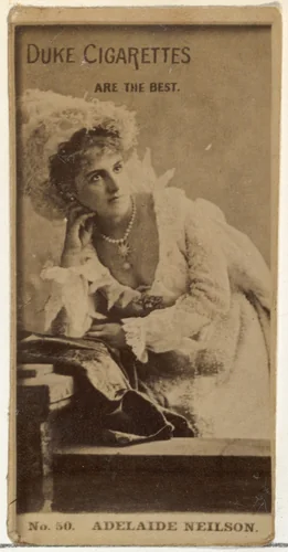 Card Number 50, Adelaide Neilson, from the Actors and Actresses series (N145-6) issued by Duke Sons & Co. to promote Duke Cigarettes by W. Duke, Sons & Co., photograph, 1880-1889