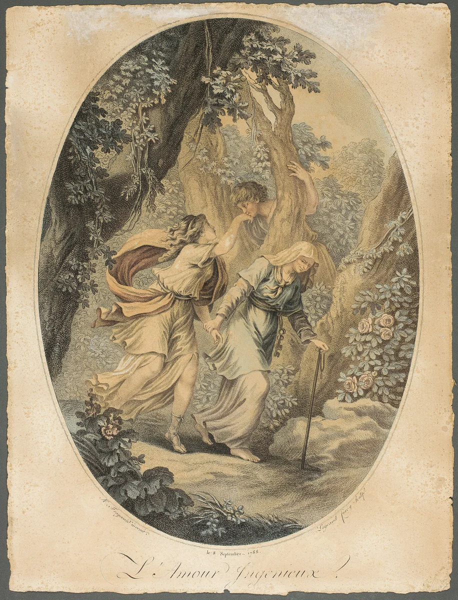 The Ingenious Love by Jean Honoré Fragonard, print, 1788