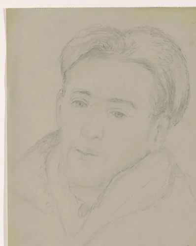 Zelfportret en face: B-1-1, 1 februari by Cor van Teeseling, drawing, 1942