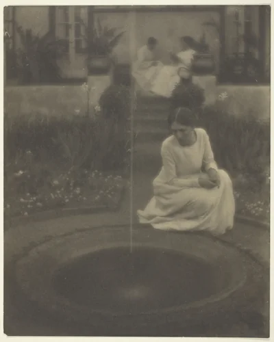 The Fountain by Clarence H. White, photograph, 1905-1906