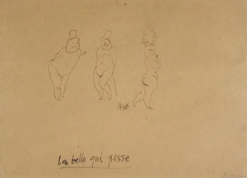 La belle qui passe by Pablo Picasso, drawing, 1904