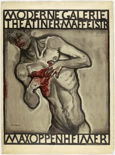 Moderne Galerie Theatiner-Maffeistr. Max Oppenheimer (Exhibition Poster) by Max Oppenheimer, design, 1911