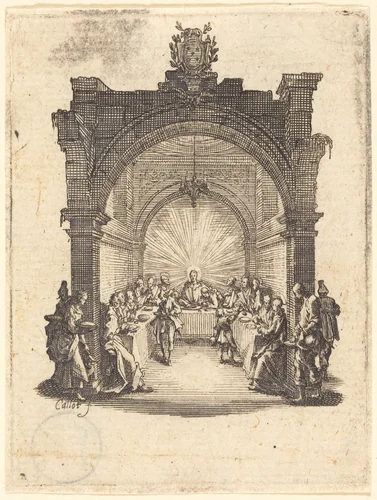 The Last Supper by Jacques Callot, print, 1624-1625