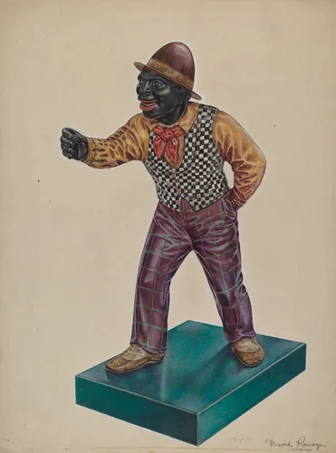 Cast Iron Hitching Post by David Ramage, index of american design, 1938