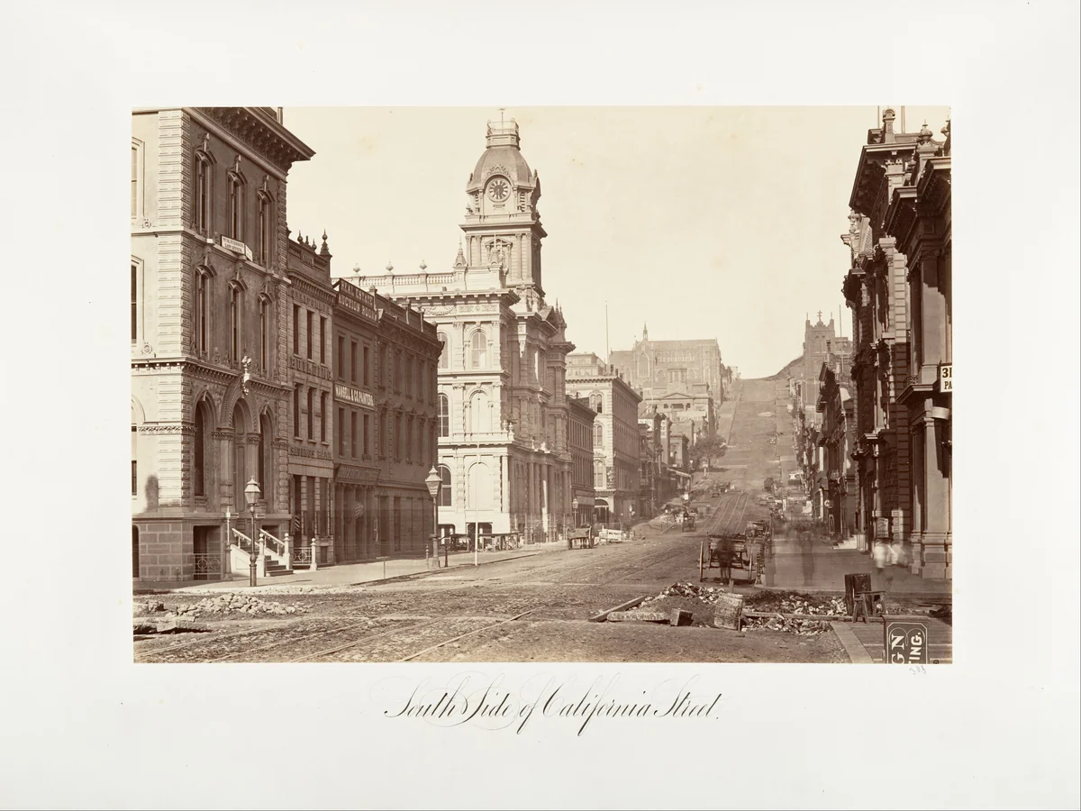 South Side of California Street by Carleton E. Watkins, photograph, 1864