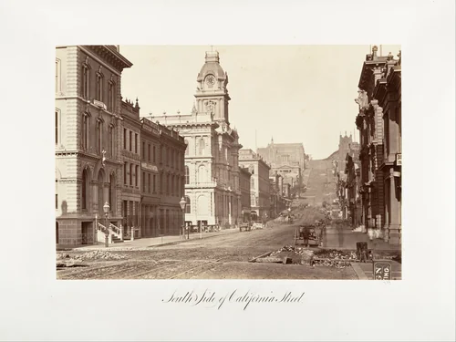 South Side of California Street by Carleton E. Watkins, photograph, 1864
