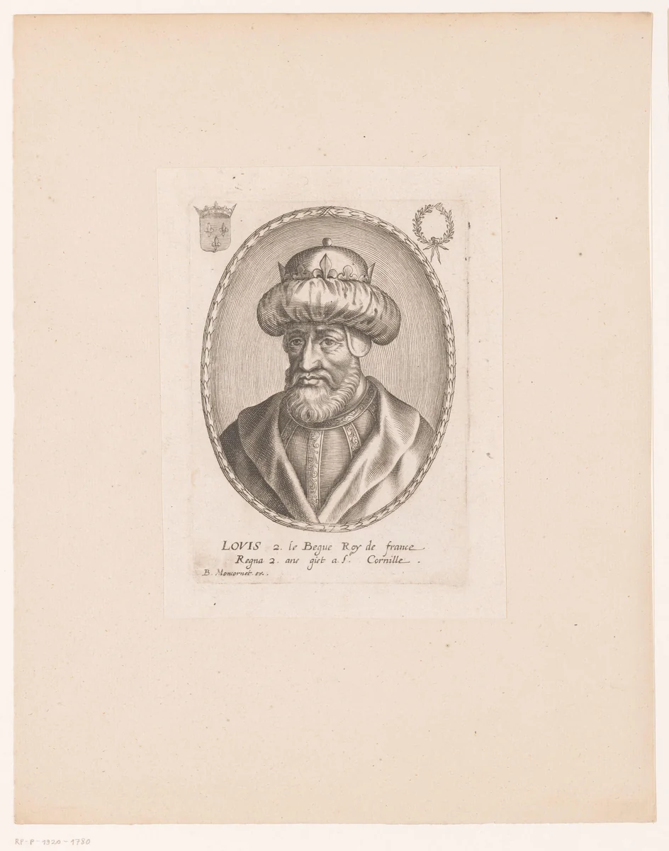 Portret van Lodewijk II van Frankrijk by anonymous, print, 1610-1668