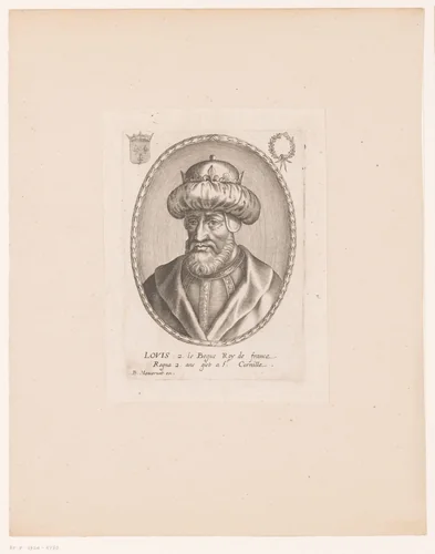 Portret van Lodewijk II van Frankrijk by anonymous, print, 1610-1668