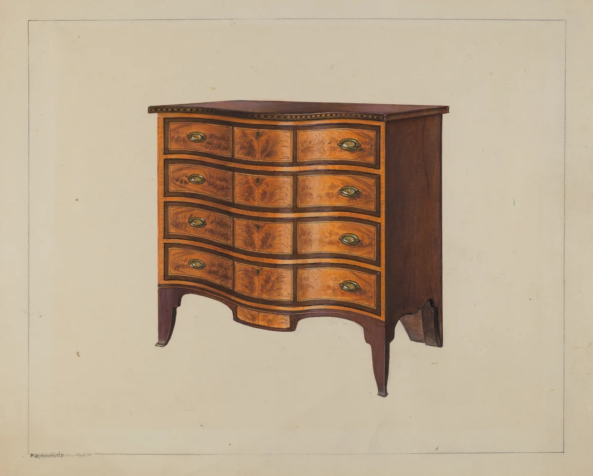 Chest of Drawers by M. Rosenshield-von-Paulin, index of american design, 1938