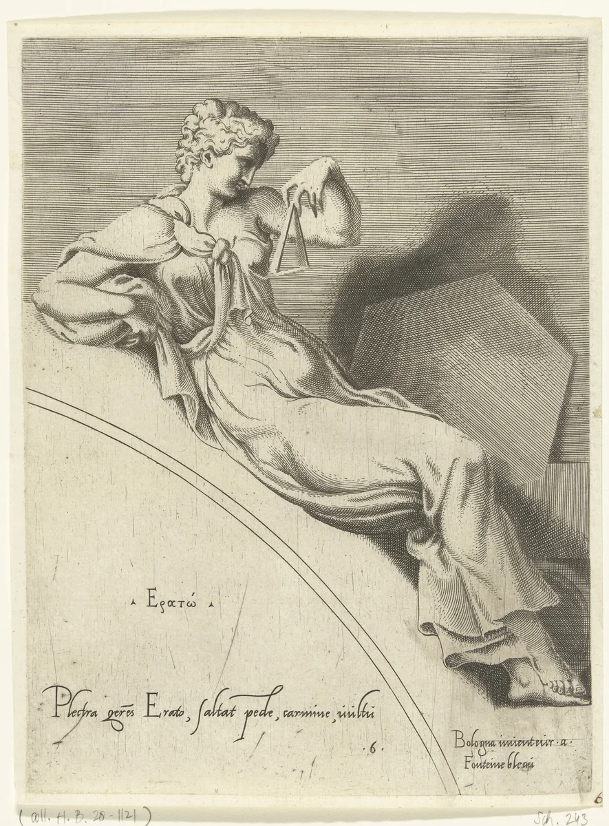 Erato by Unknown, print, 1540-1555