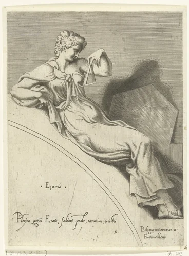 Erato by Unknown, print, 1540-1555