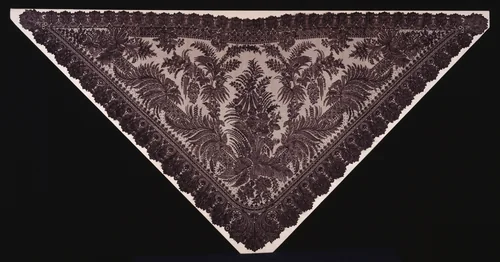 Half Shawl by Bayeux, textile, 1860-1865