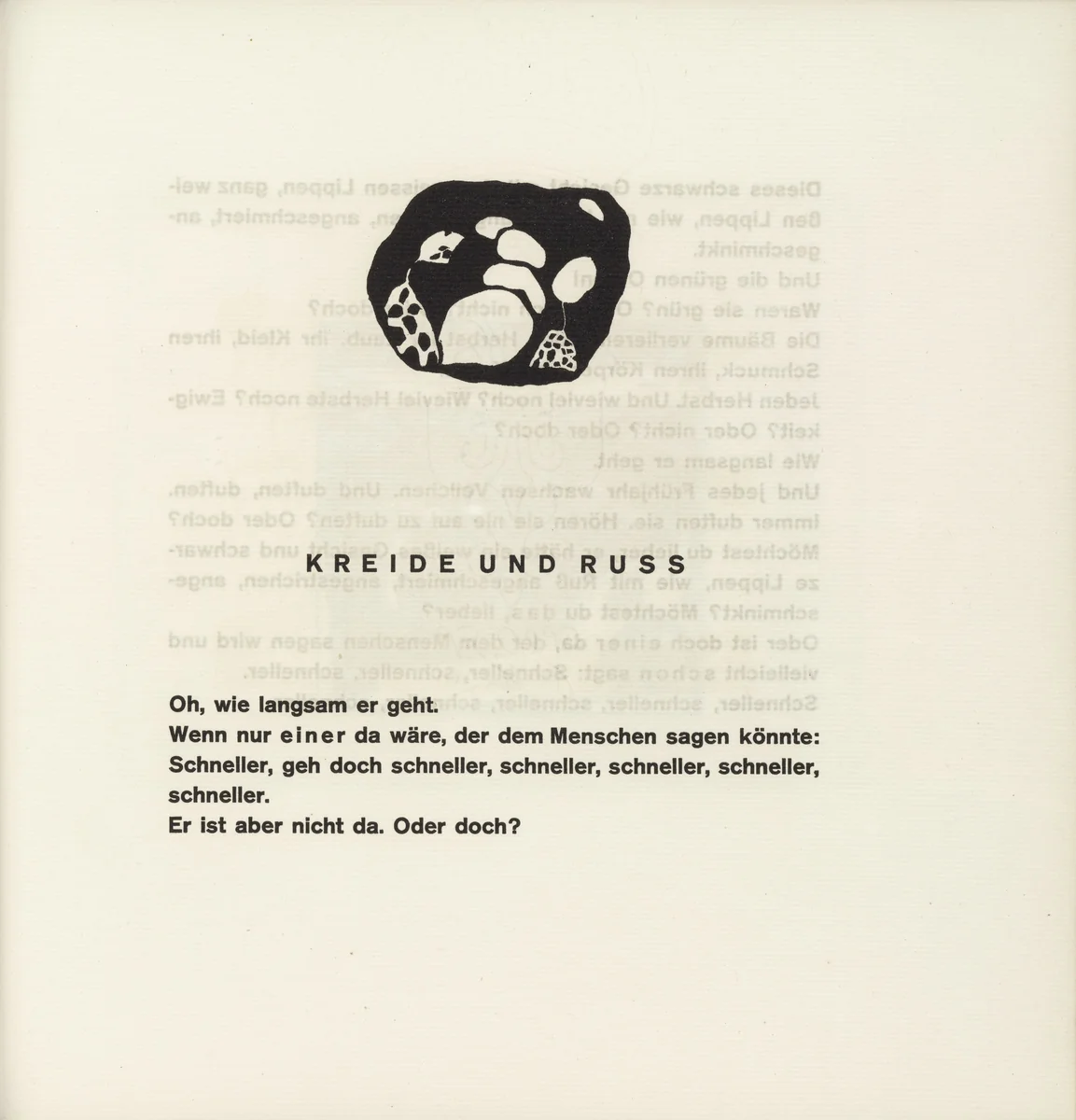 Vignette next to "Chalk and Soot" (Vignette bei "Kreide und Russ") (headpiece, folio 48) from Klänge (Sounds) by Wassily Kandinsky, illustrated book, 1913