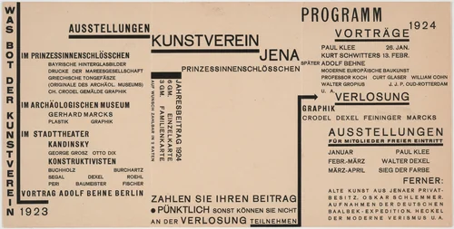 Ausstellungen Kunstverein Jena by Walter Dexel, design, 1923