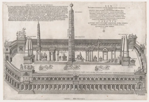 Circus Maximus, from "Speculum Romanae Magnificentiae" by Nicolas Beatrizet, print, 1553