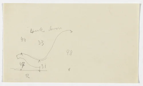 Lounge Chair without Arms (Elevation sketch) by Ludwig Mies van der Rohe, mies van der rohe archive, 1926