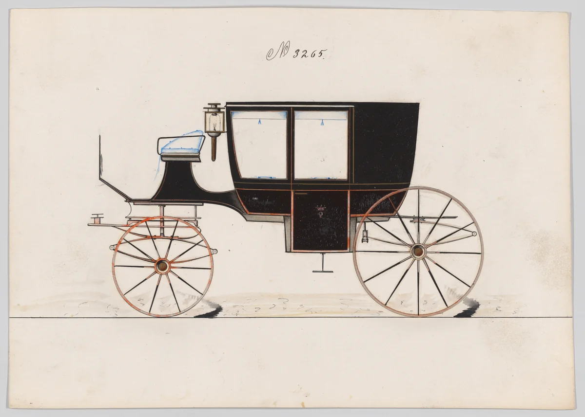 Coach #3265 by Brewster & Co., drawing, 1876