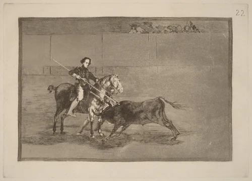 Valor varonil de la celebre Pajuelera en la de Zaragoza (Manly Courage of the Celebrated Pajuelera in the Ring at Saragossa) by Francisco Goya, portfolio, 1816