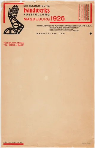 Mitteldeutsche Handwerks Ausstellung by Johannes Molzahn, design, 1925
