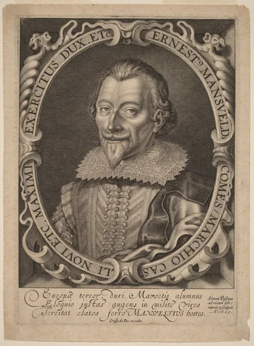 Count Ernest Mansfeld by Simon van de Passe, print, 1623