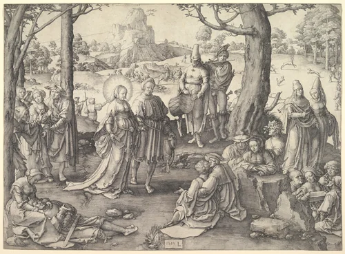 Dance of St. Mary Magdalene by Lucas van Leyden, print, 1519