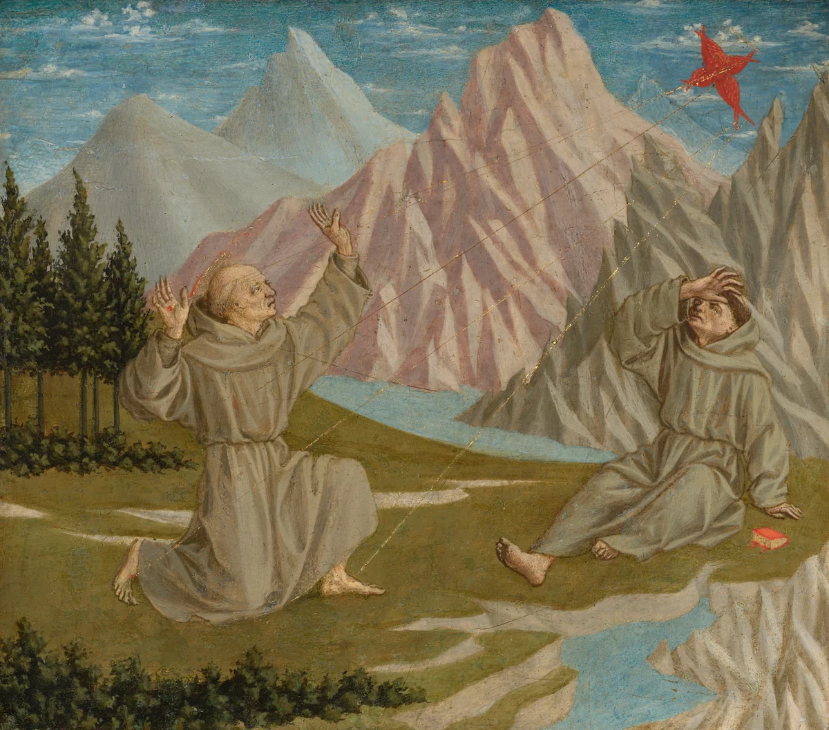 Saint Francis Receiving the Stigmata by Domenico Veneziano, painting, 1445-1450