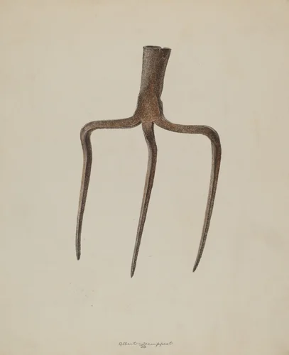 Hay Fork by Albert Geuppert, index of american design, 1938