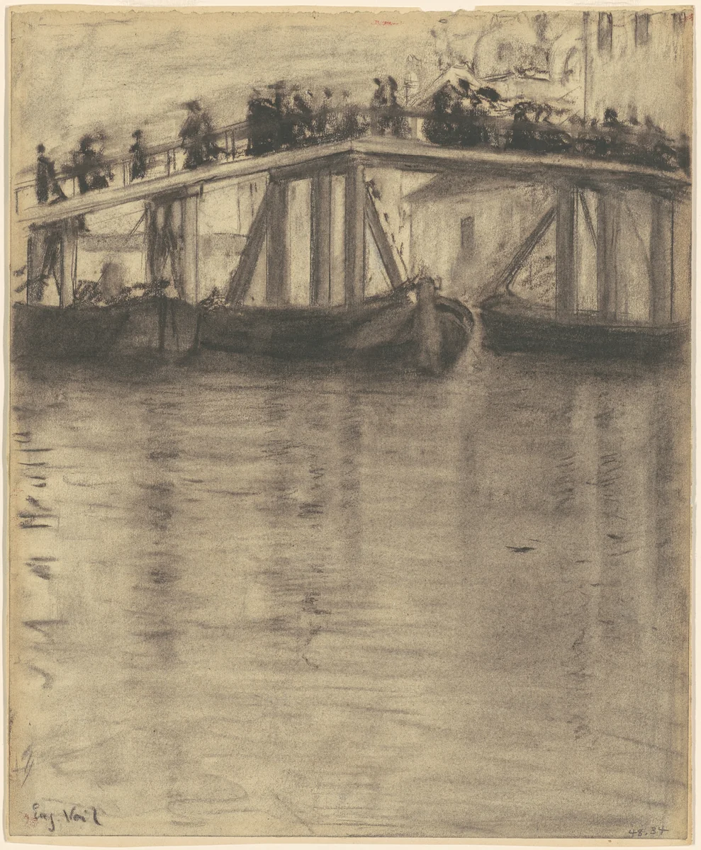 Venetian Bridge by Eugène Vail, drawing, 1895-1925