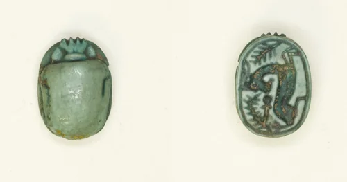 Scarab: Antelope with Foliage (sw.t-plant) Motif by Egyptian, other, -1650--1295