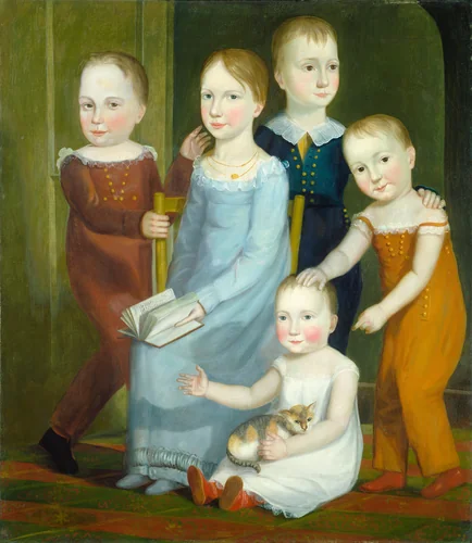 Five Children of the Budd Family by American 19th Century, painting, 1818