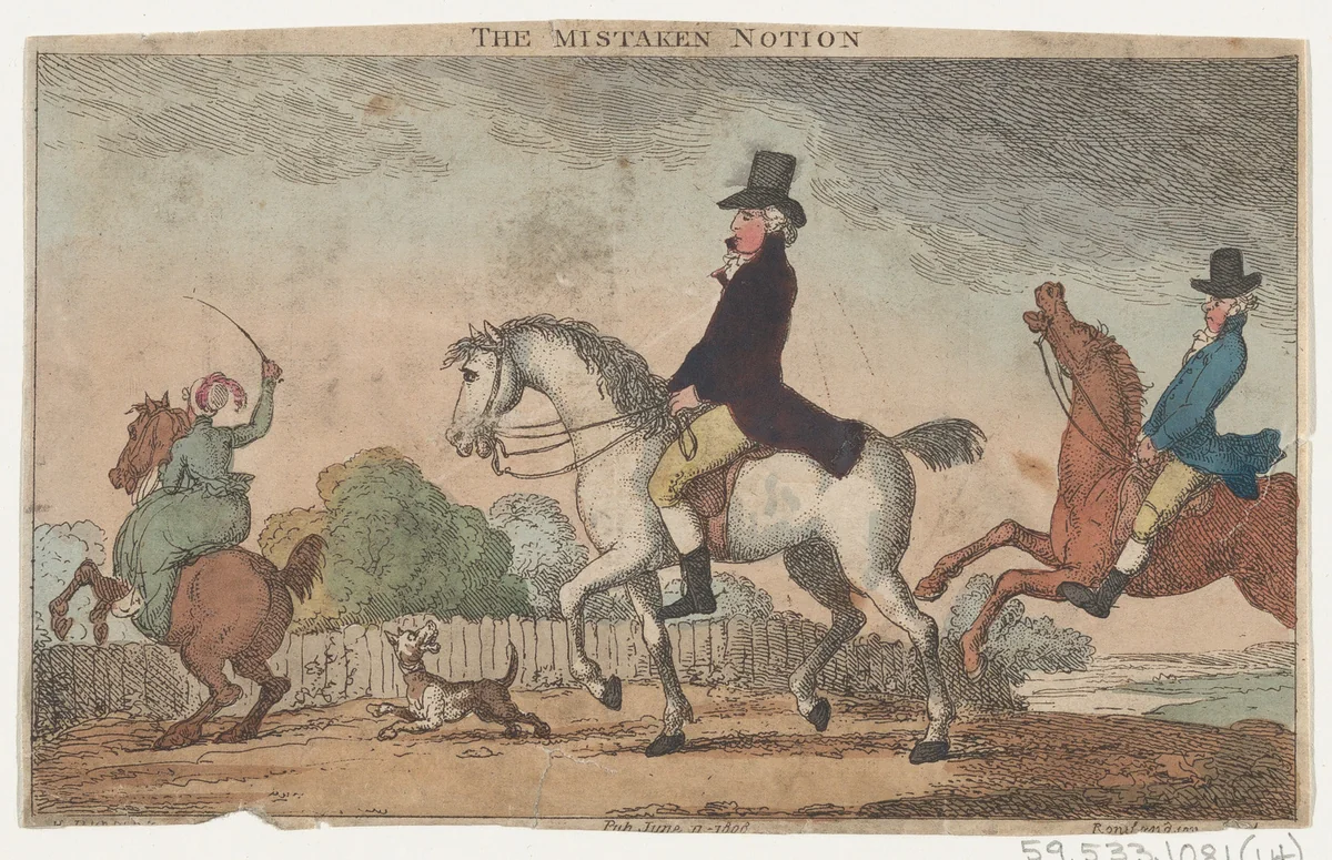 The Mistaken Notion by Thomas Rowlandson, print, 1808