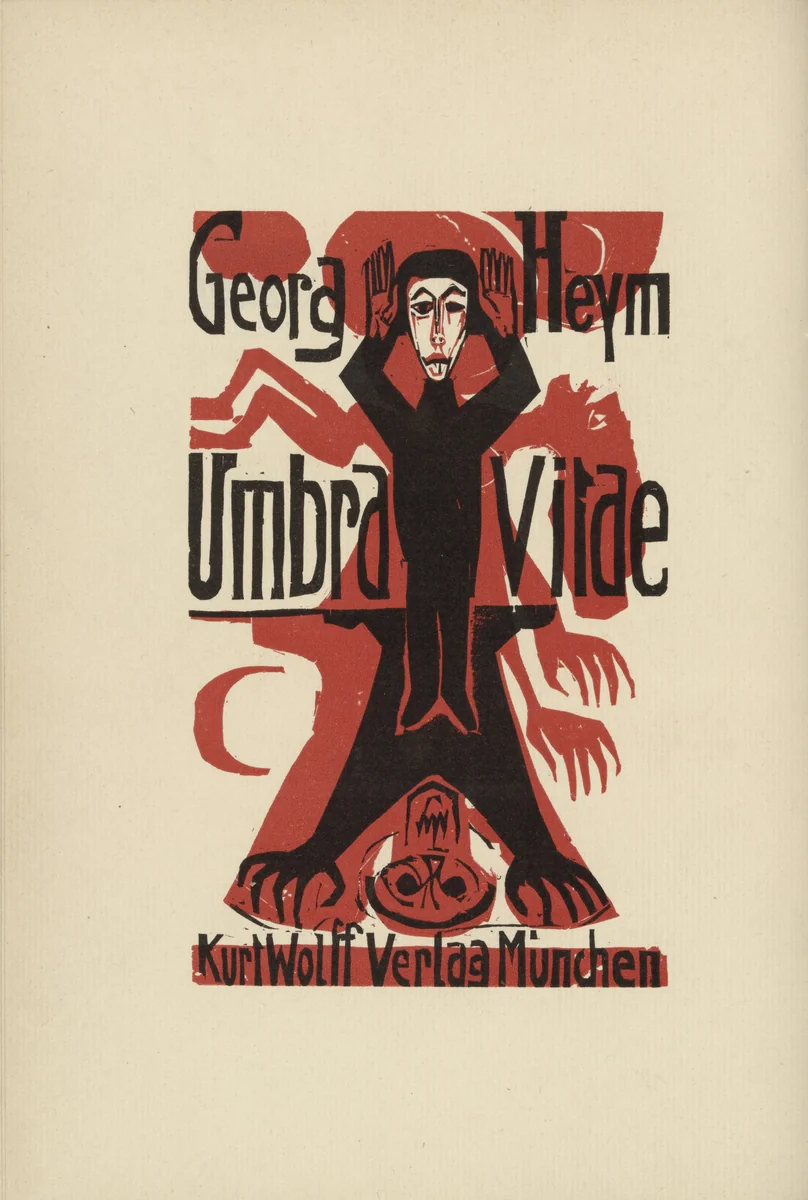 Title page (Titelblatt) from Umbra vitae (Shadow of Life) by Ernst Ludwig Kirchner, illustrated book, 1924