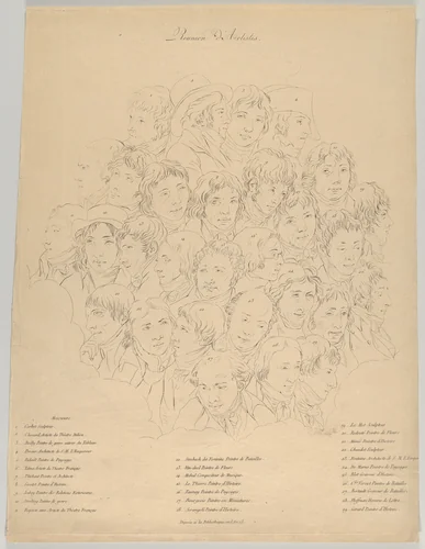 A Gathering of Artists by Alexandre Clément, print, 1804