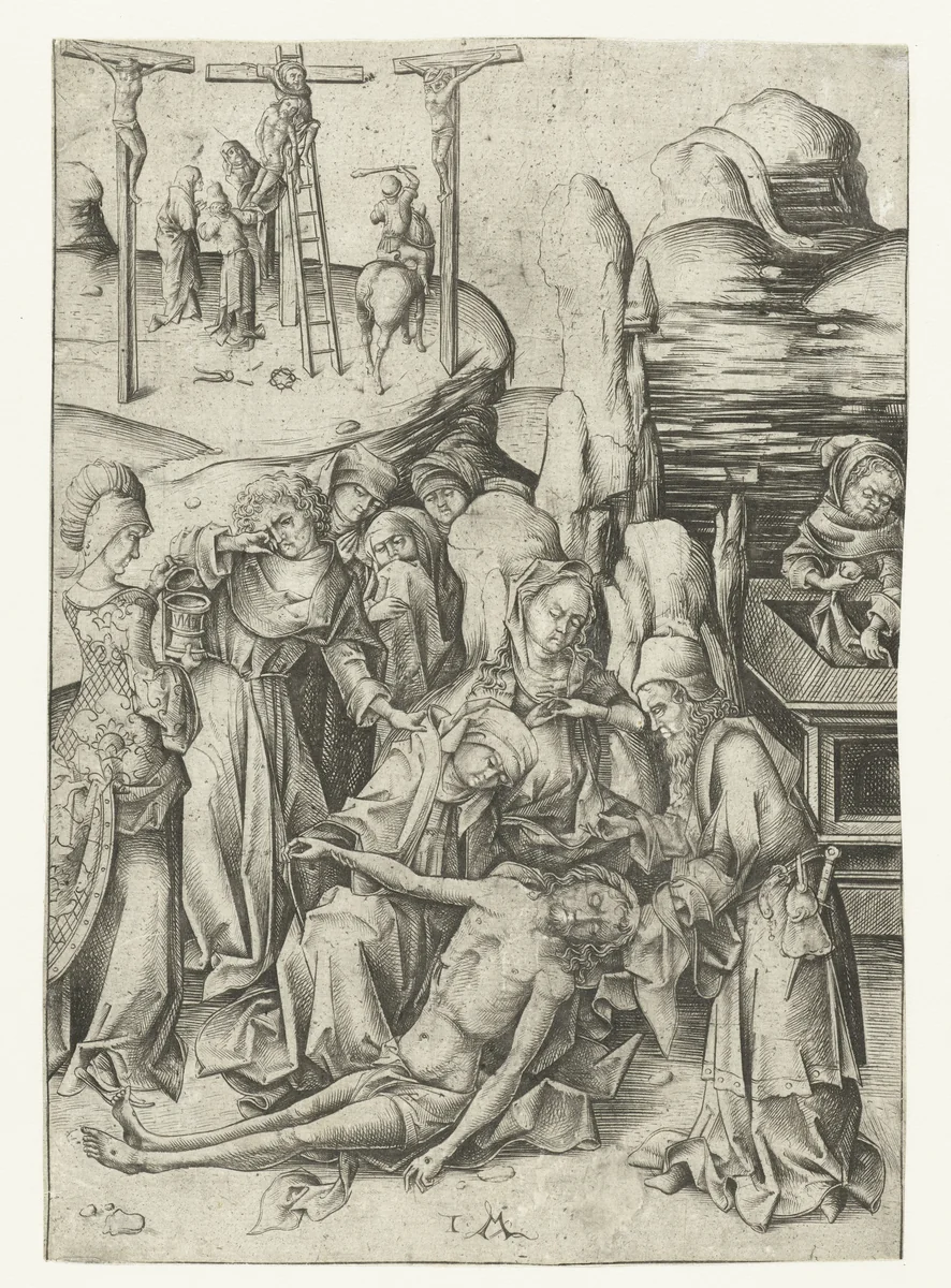 De bewening by Unknown, print, 1455-1503