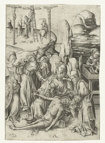 De bewening by Unknown, print, 1455-1503