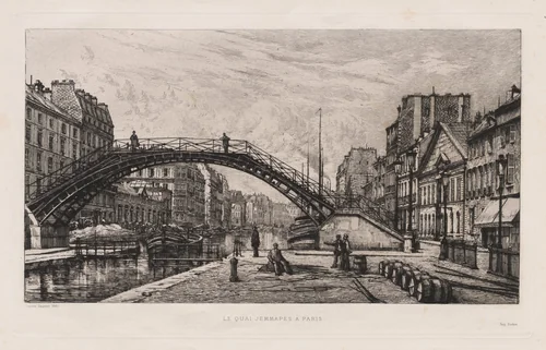 Le Quai Jemmapes à Paris by Lucien Gautier, print, 1881