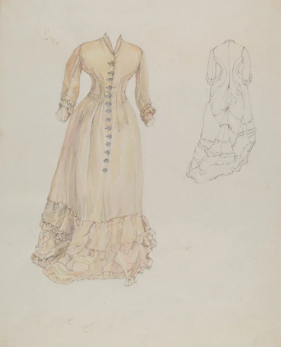 Wedding Dress by Aurelia Arbo, index of american design, 1937