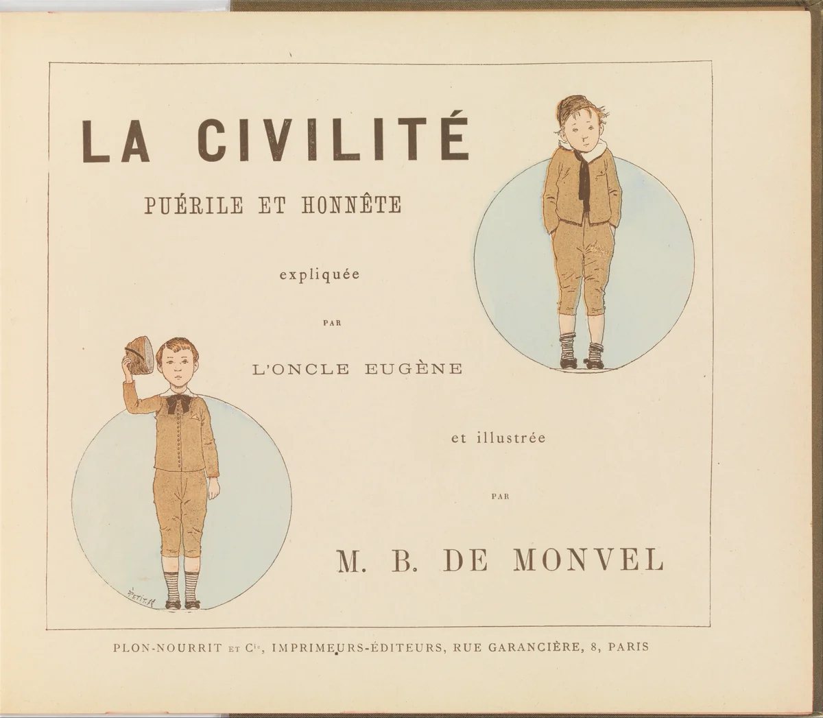 La Civilité Puérile et Honnête expliquée par l'Oncle Eugène by Eugène Plon, book, 1887