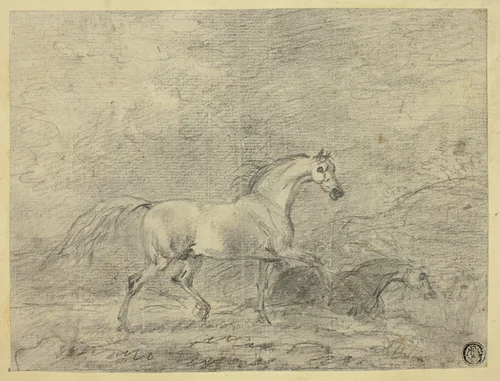 Horses by Sawrey Gilpin, drawing, 1753-1807