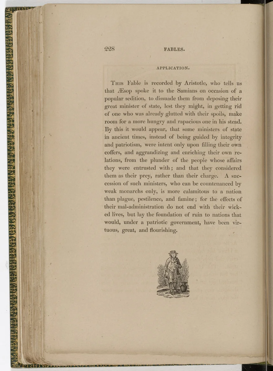 Tailpiece (page 228) from The Fables of Aesop by Thomas Bewick, illustrated book, 1818