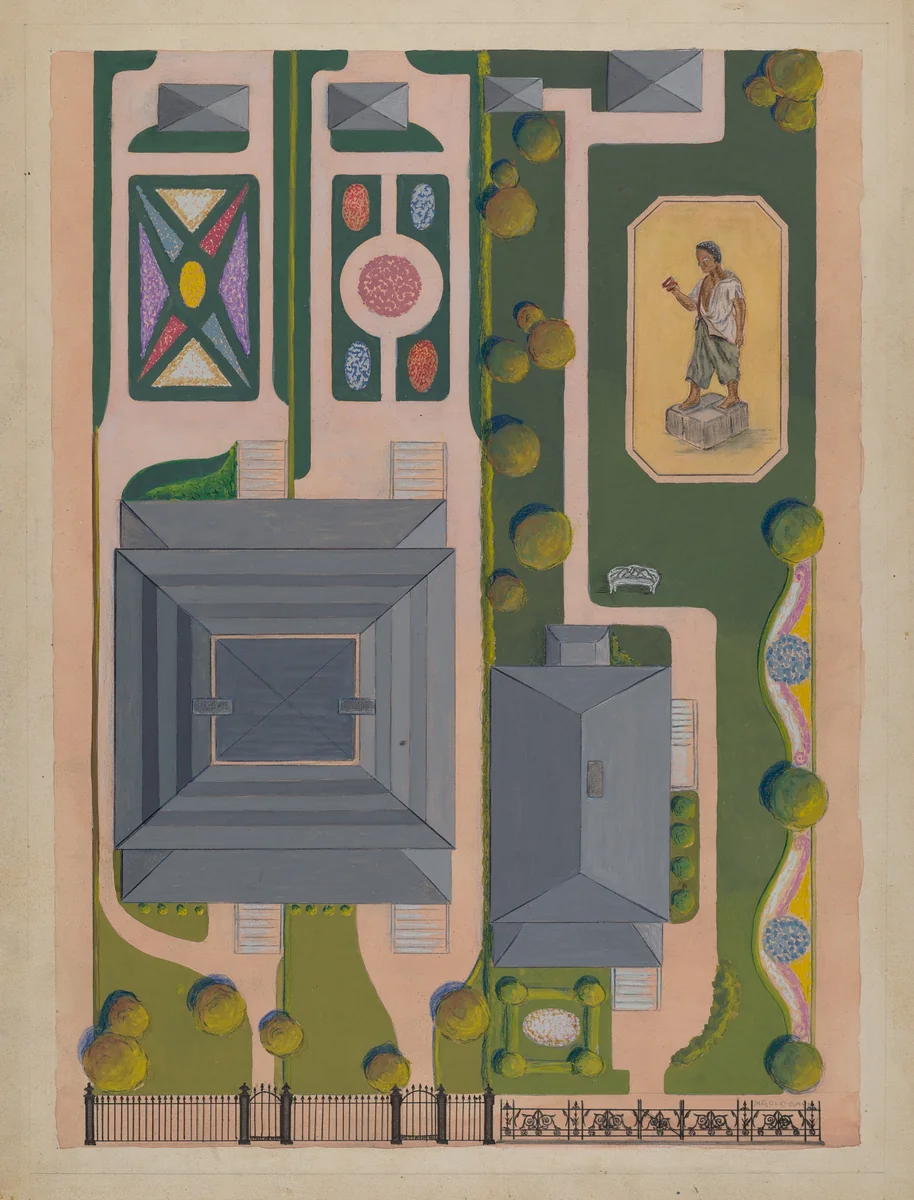 Ward and Green Gardens by Meyer Goldbaum, index of american design, 1936