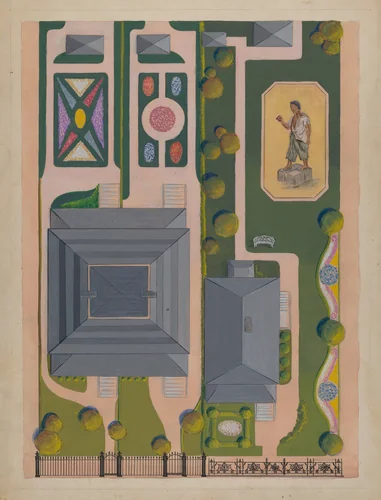 Ward and Green Gardens by Meyer Goldbaum, index of american design, 1936