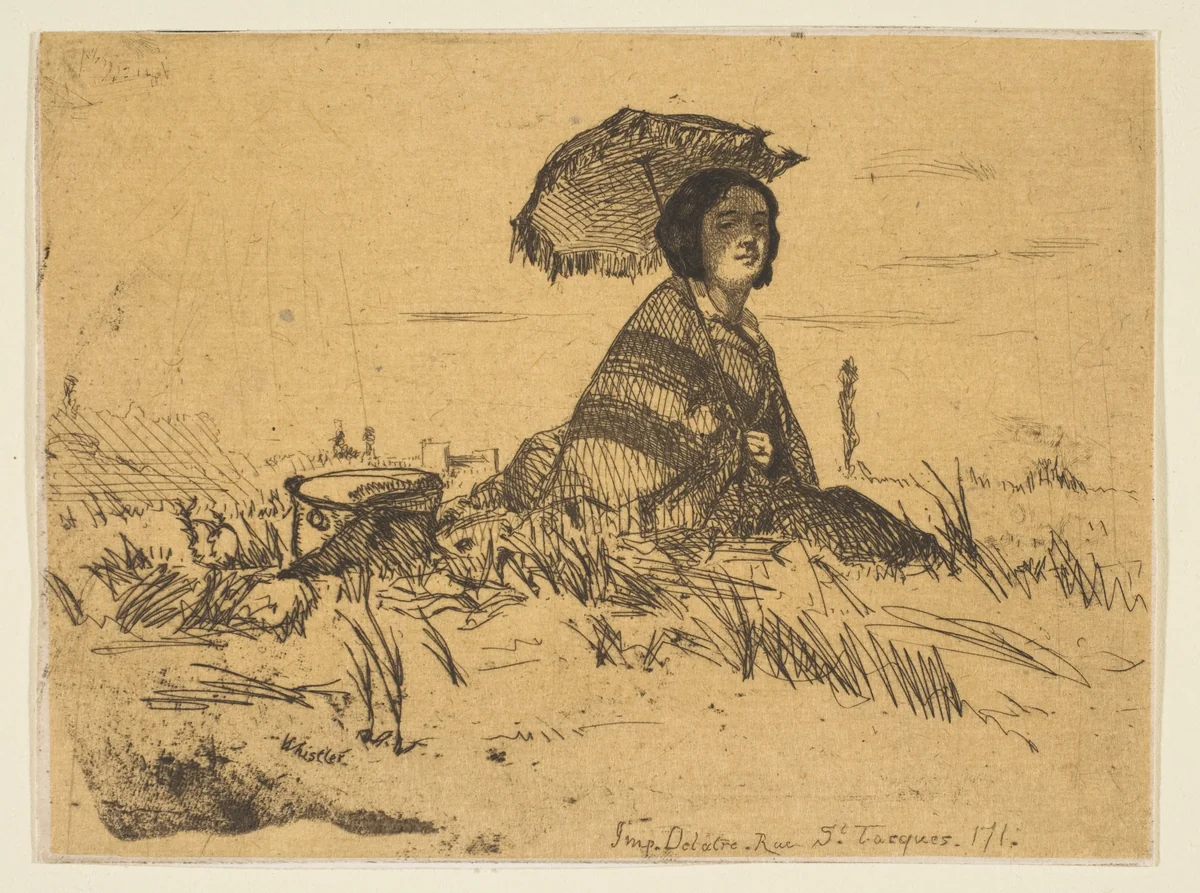En plein soleil by James McNeill Whistler, print, 1858